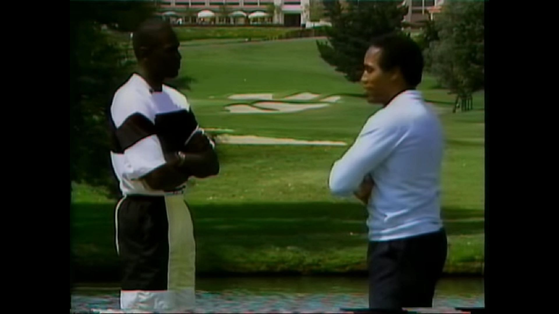 Michael Jordan interviewing OJ Simpson about his career