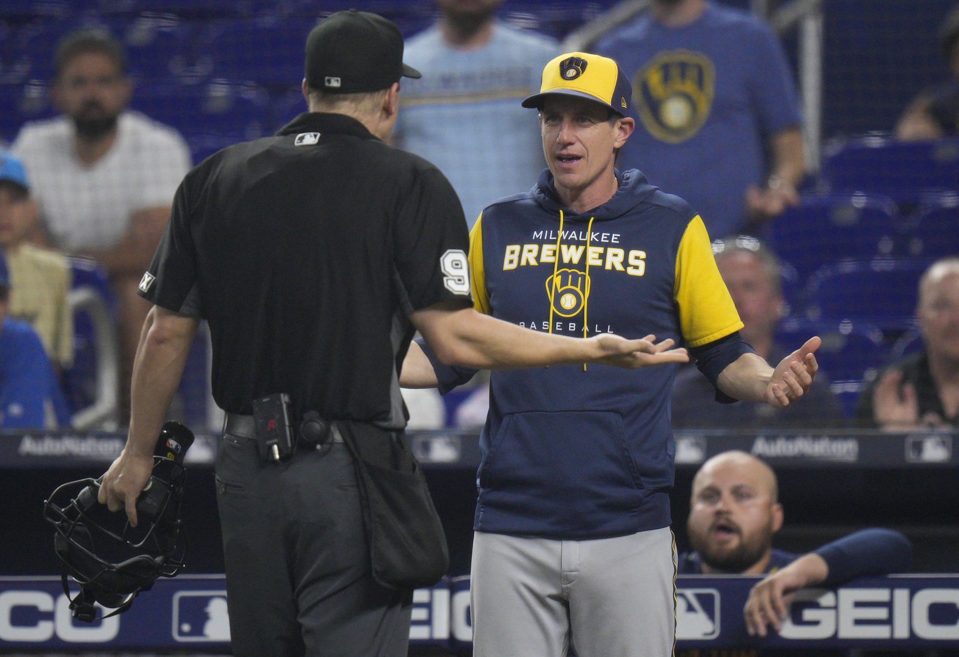 Before the new MLB replay rule managers had more time as the umpires approached them