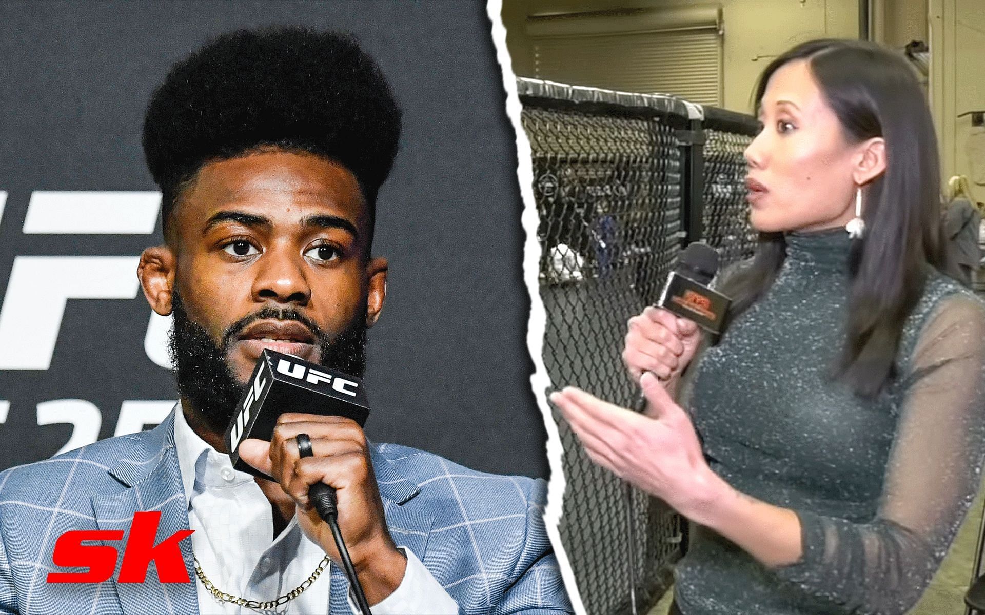 Ahead of UFC 288 Aljamain Sterling issues clarification on viral video [Images via: @helenyeesports on Instagram]
