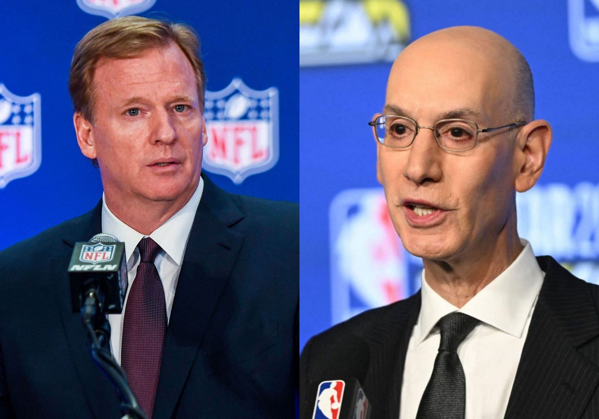 (L-to-R) Roger Goodwell and Adam Silver