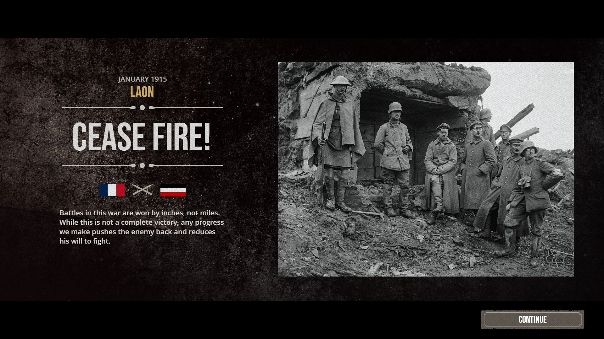 The Cease Fire feature is a saving grace (Image via Frontier Foundry/The Great War: Western Front)