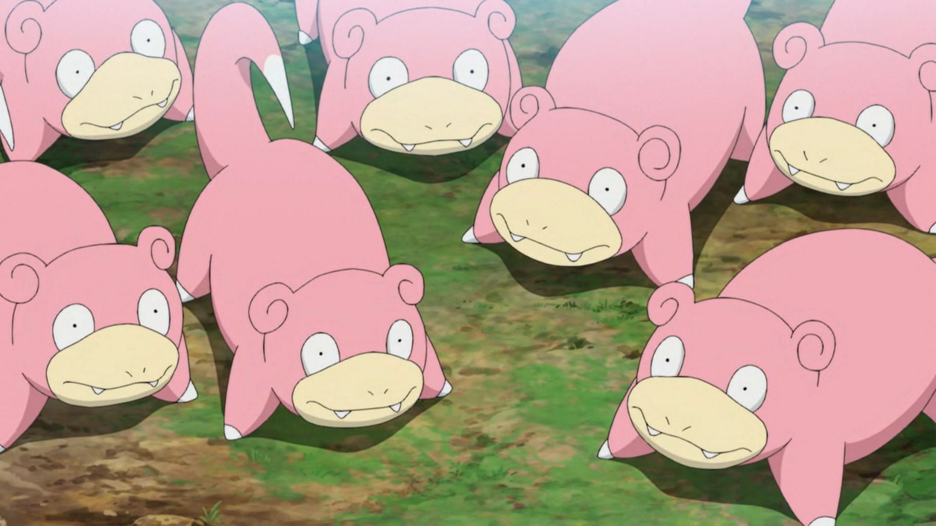 Slowpoke as it appears in the anime (Image via The Pokemon Company)