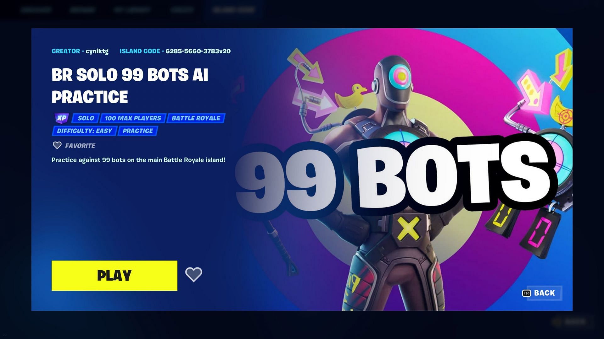 How to play against bots in Fortnite