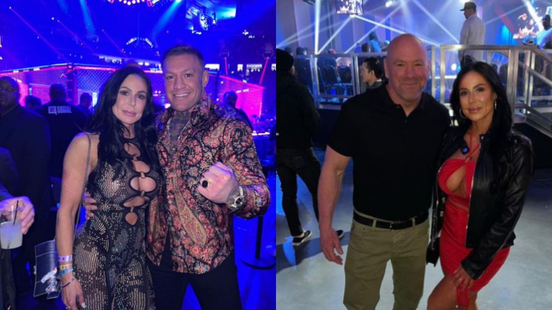 Kendra Lust with Conor McGregor (left) &amp; Dana White (right) [Images courtesy of @kendralust on Instagram]