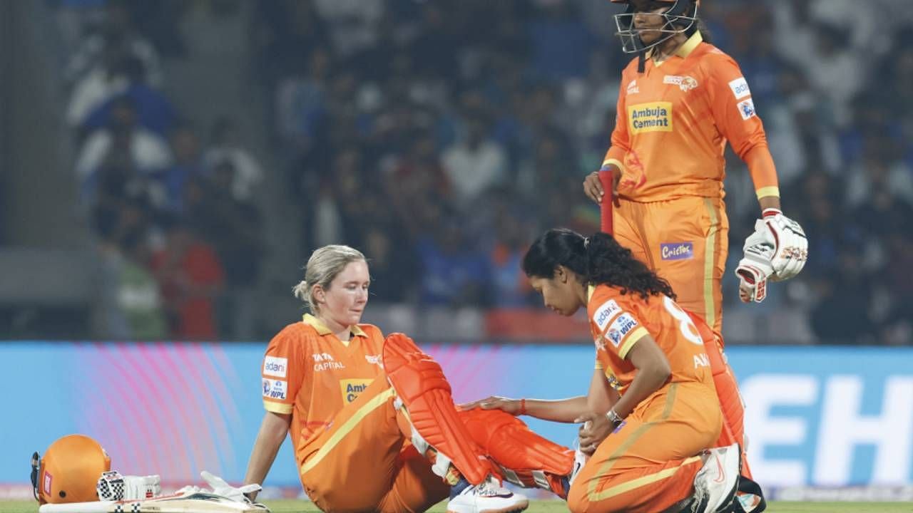 Gujarat Giants skipper Beth Mooney limped off the field in the opening game