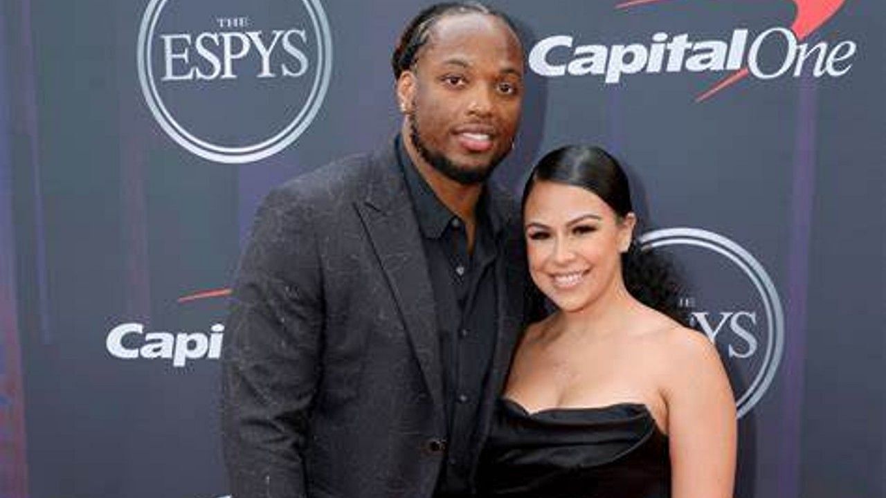 Derrick Henry and his longtime girlfriend Adrianna Rivas while attending the ESPY Awards. 