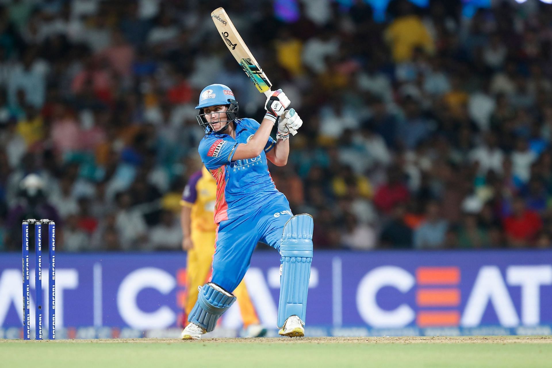 Natalie Sciver-Brunt played a match-defining knock for the Mumbai Indians. [P/C: WPL/Twitter]