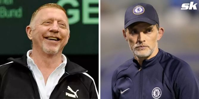 Boris Becker congratulates Thomas Tuchel on being appointed as the new head coach of FC Bayern Munich