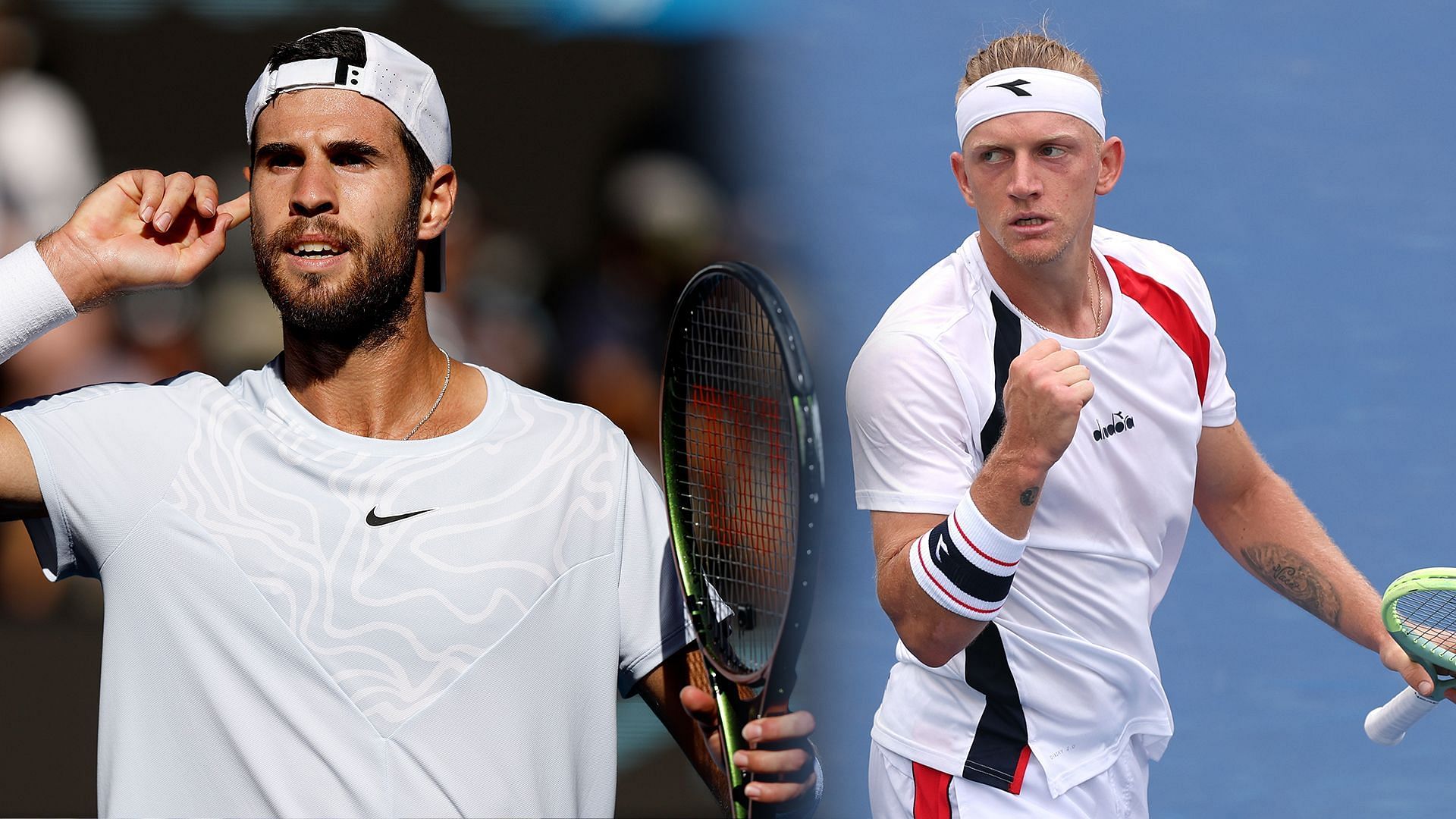 Karen Khachanov (L) and Alejandro Davidovich Fokina.