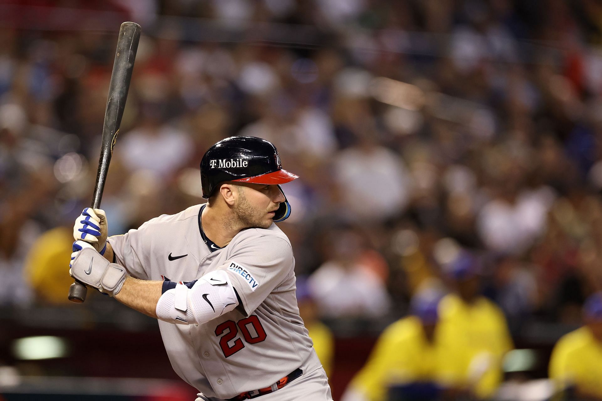 Pete Alonso of Team USA bats against Team Colombia during the World Baseball Classic Pool C game.