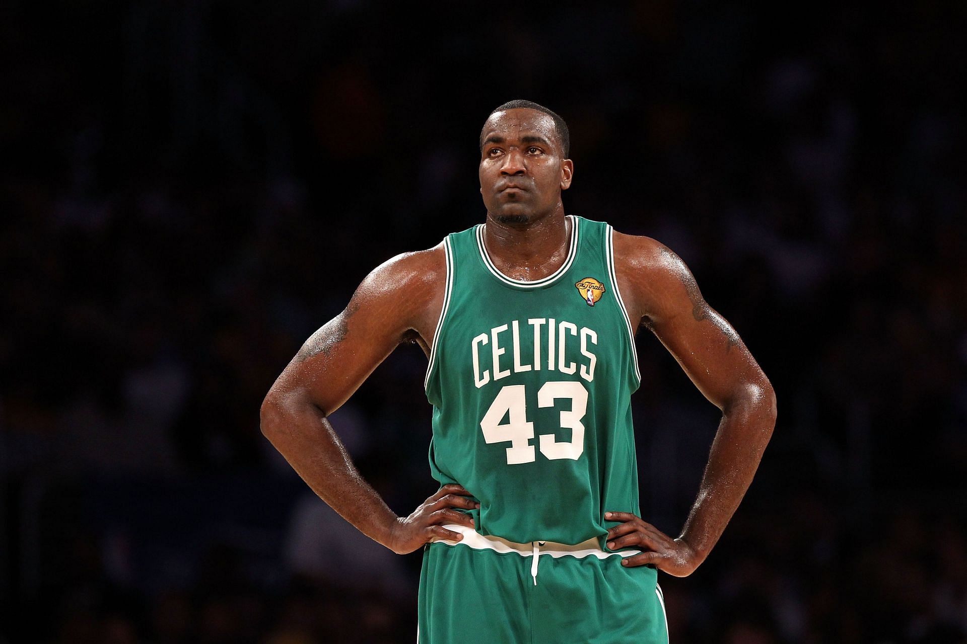 Kendrick Perkins during his time with the Boston Celtics