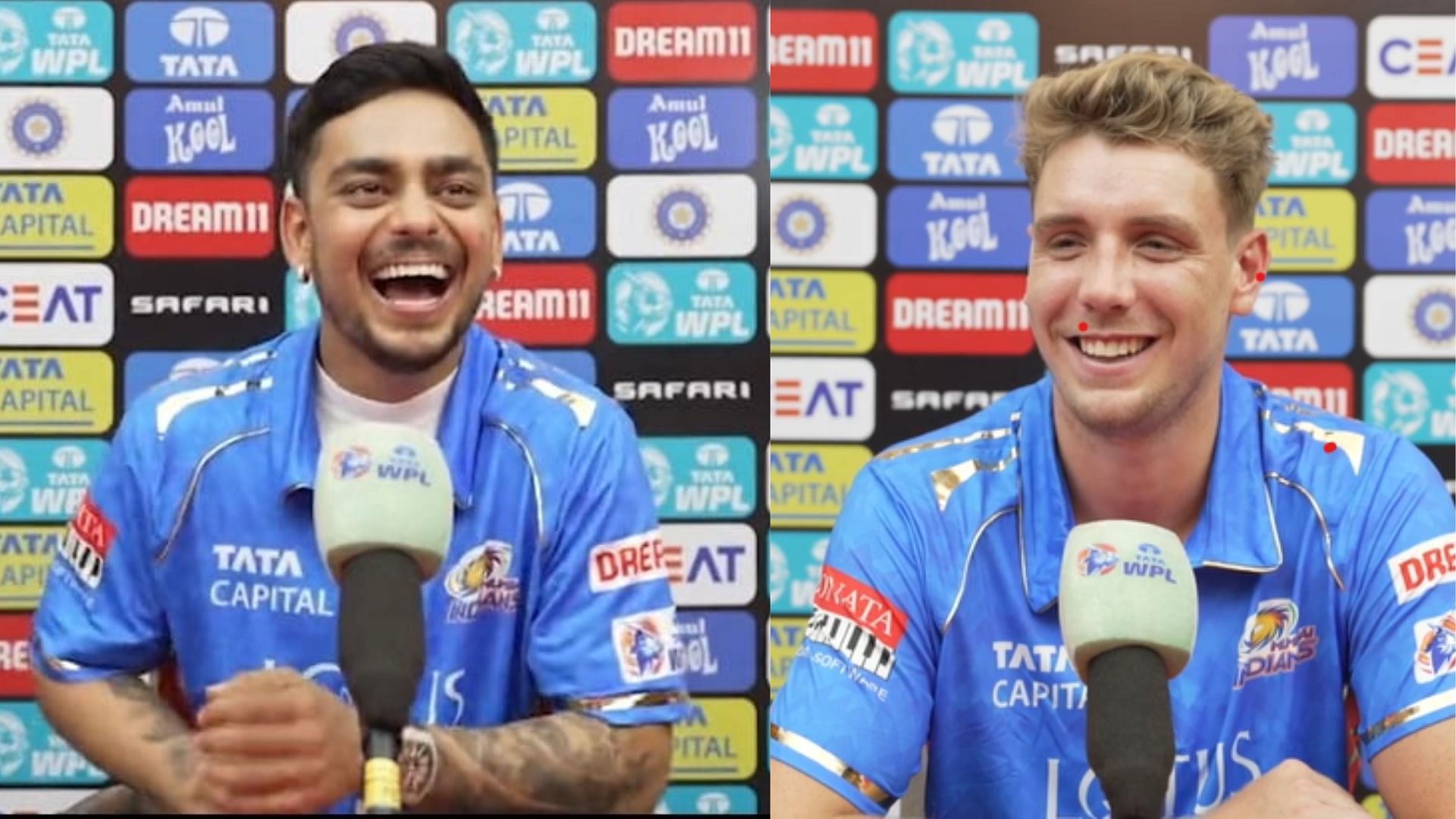 Ishan Kishan (L) and Cameron Green (P.C.:WPL)