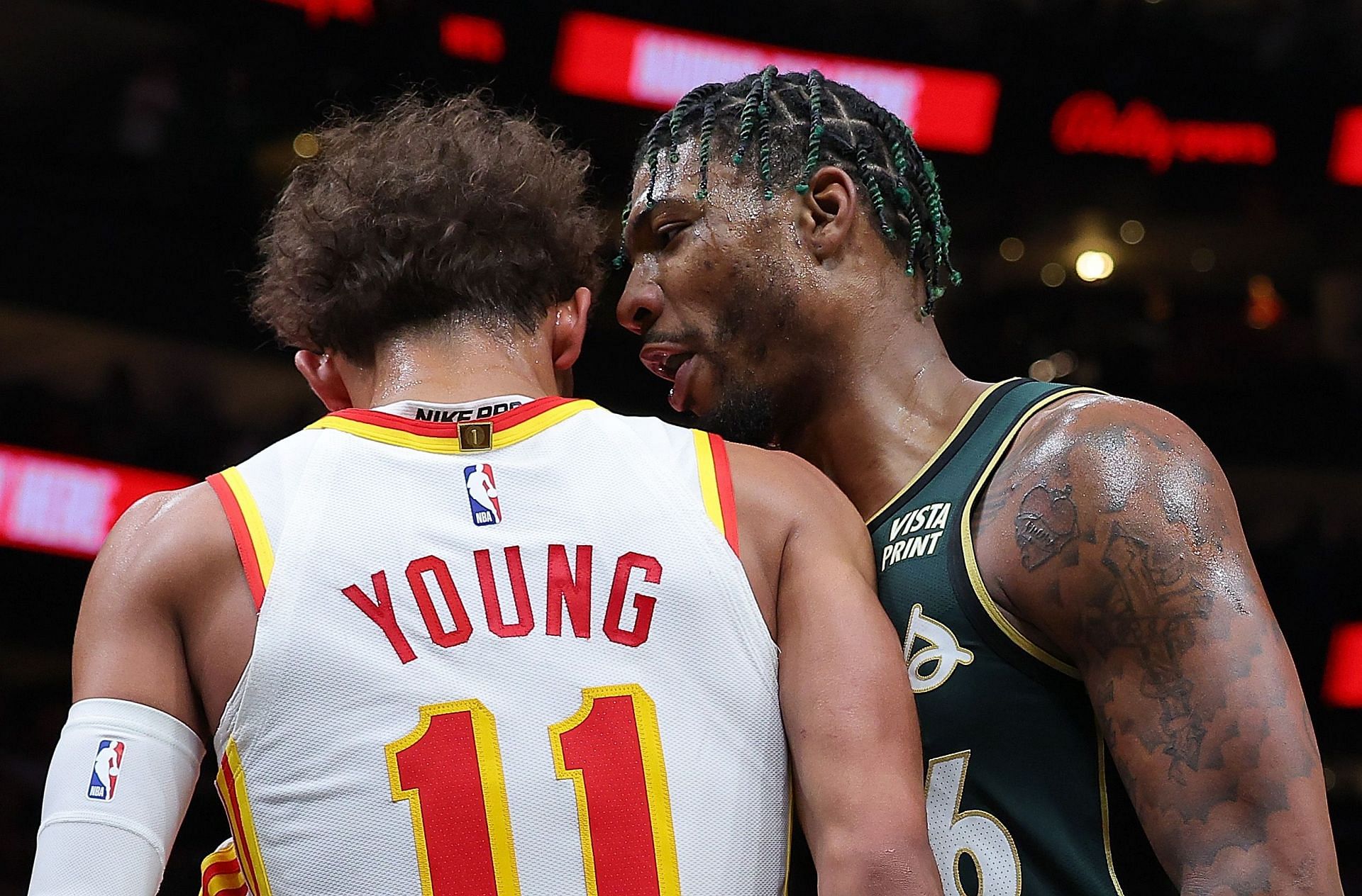 Atlanta Hawks star point guard Trae Young and Boston Celtics guard Marcus Smart engaged in an on-court altercation on Saturday