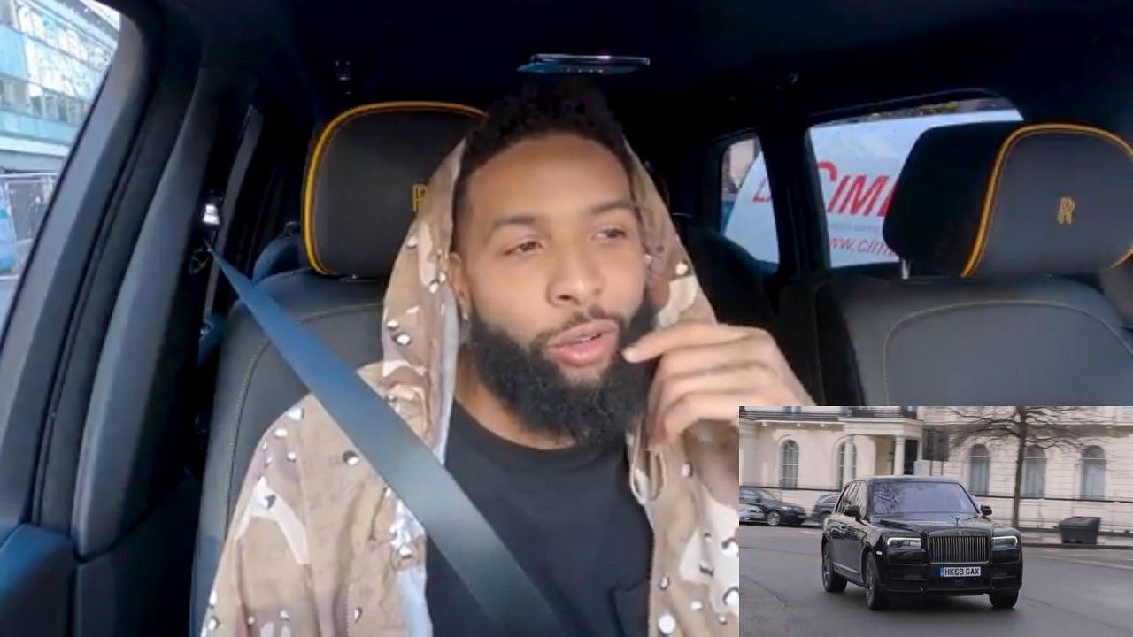 Free agent wide receiver Odell Beckham Jr. took a Rolls Royce for a trip through London as part of a partnership with the brand. 