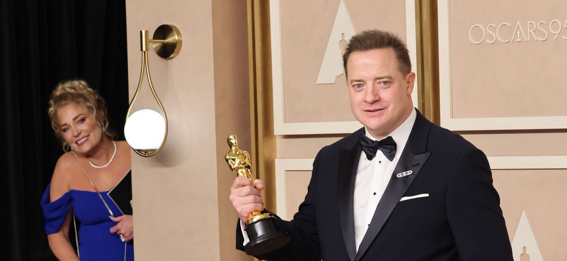 Fans celebrated Brendan Fraser&#039;s Oscar win on Twitter (Image via Getty Images)