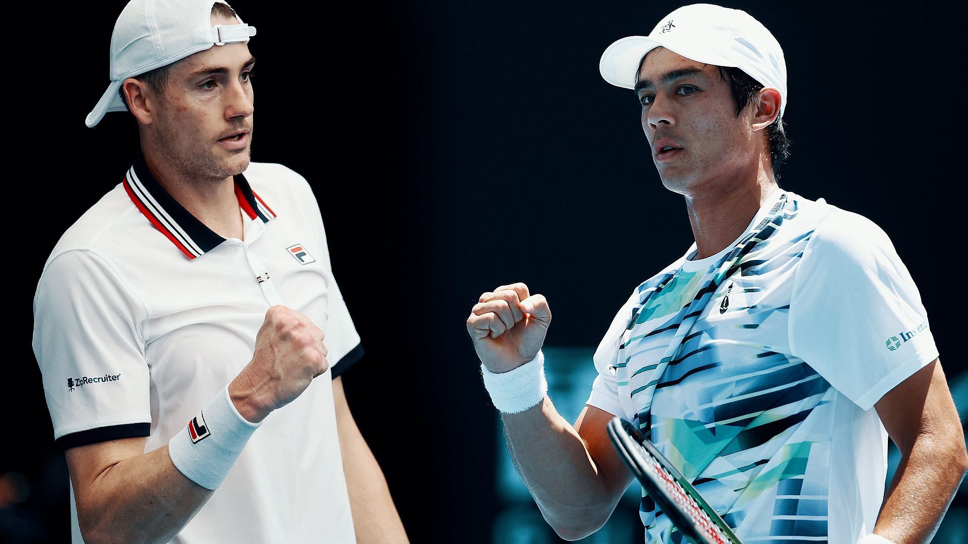 John Isner (L) &amp; Brandon Nakashima