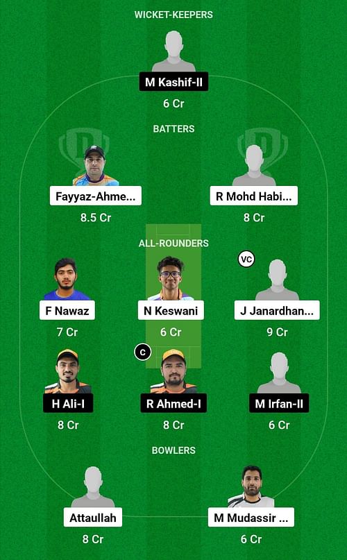 PAG vs SVD Dream11 Prediction - ICCA Arabian T20 League