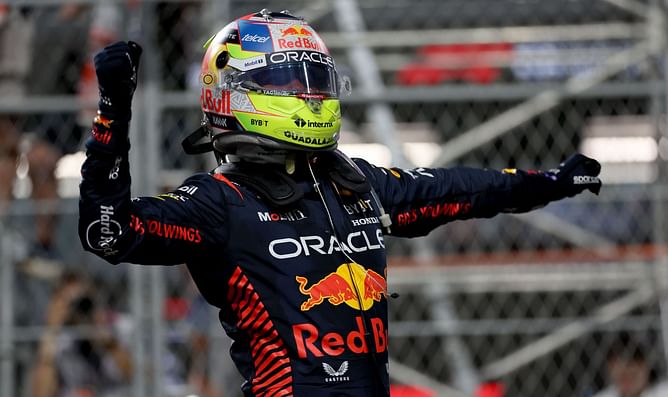 Video of Max Verstappen's father congratulating Sergio Perez surfaces after being termed "Grumpy" by many F1 pundits after the race in Jeddah
