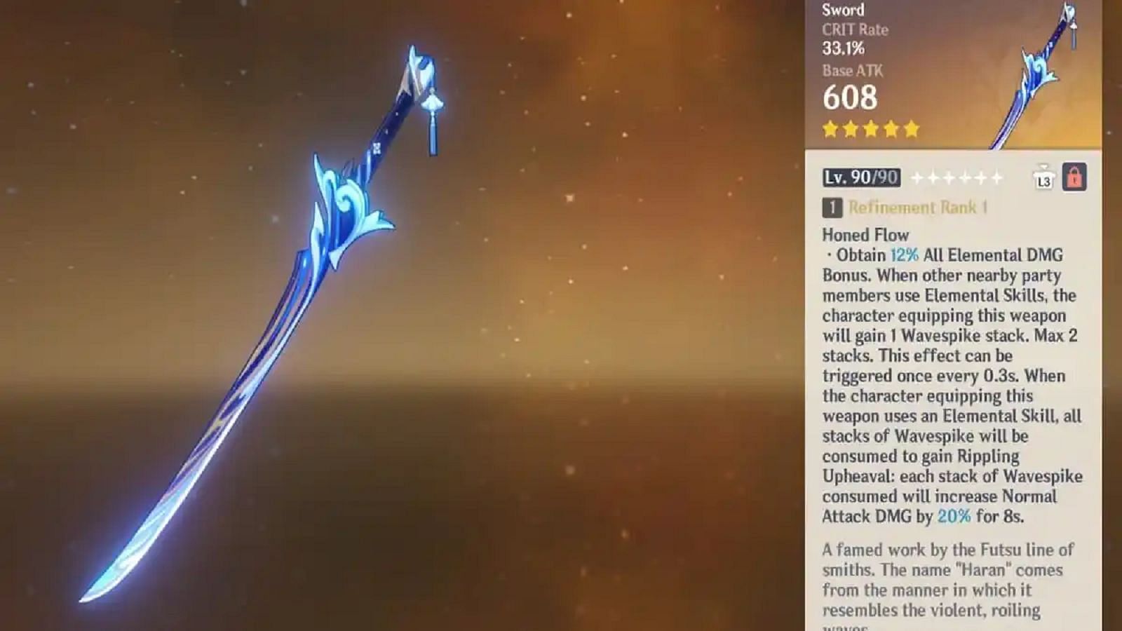 Haran Geppaku Futsu is an incredible weapon (Image via HoYoverse)