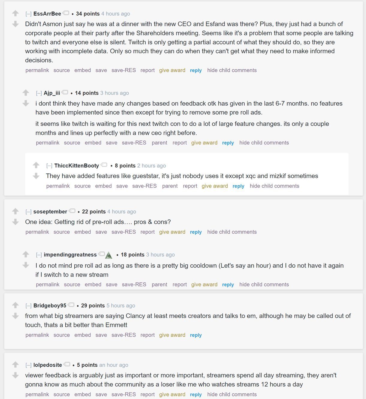 Fans on Reddit discussing the streamer&#039;s clip (Image via r/LivestreamFail)