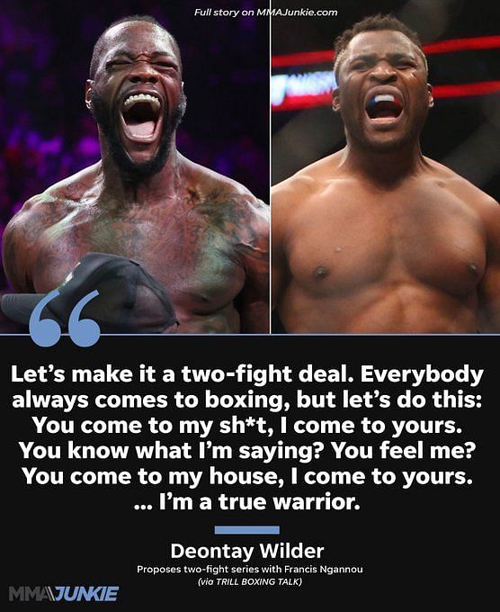 Francis Ngannou reveals talks to box Deontay Wilder in Africa on ...