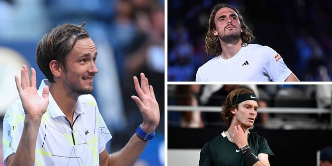 "Daniil Medvedev manifested this I fear" - Tennis fans react to Indian Wells 2023 draw ft. potential Stefanos Tsitsipas & Andrey Rublev collision