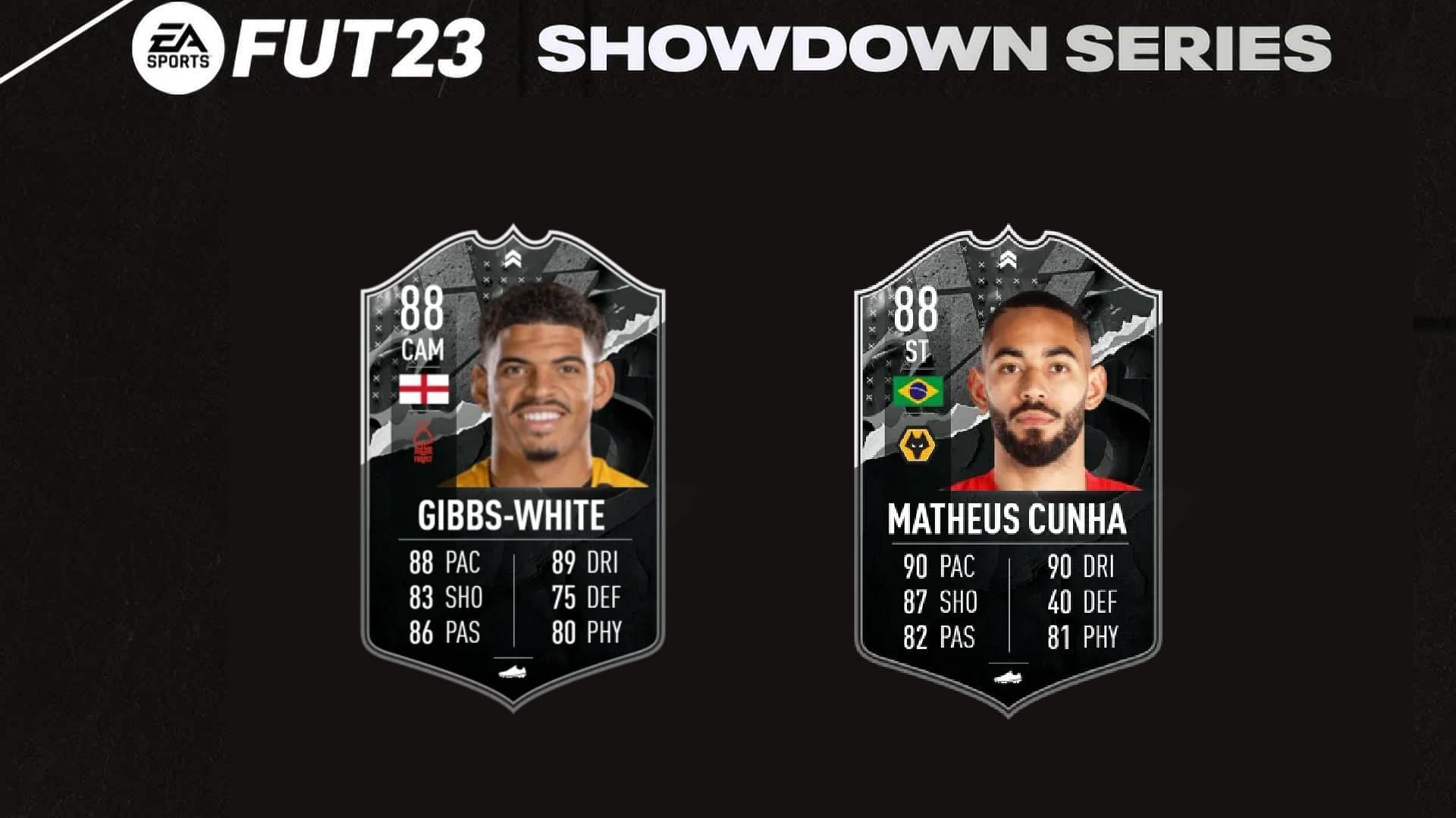 Gibbs-White vs Matheus Cunha Showdown SBC (Image via EA Sports)