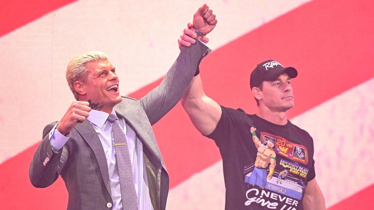 WWE सुपरस्टार्स कोडी रोड्स और जॉन सीना 