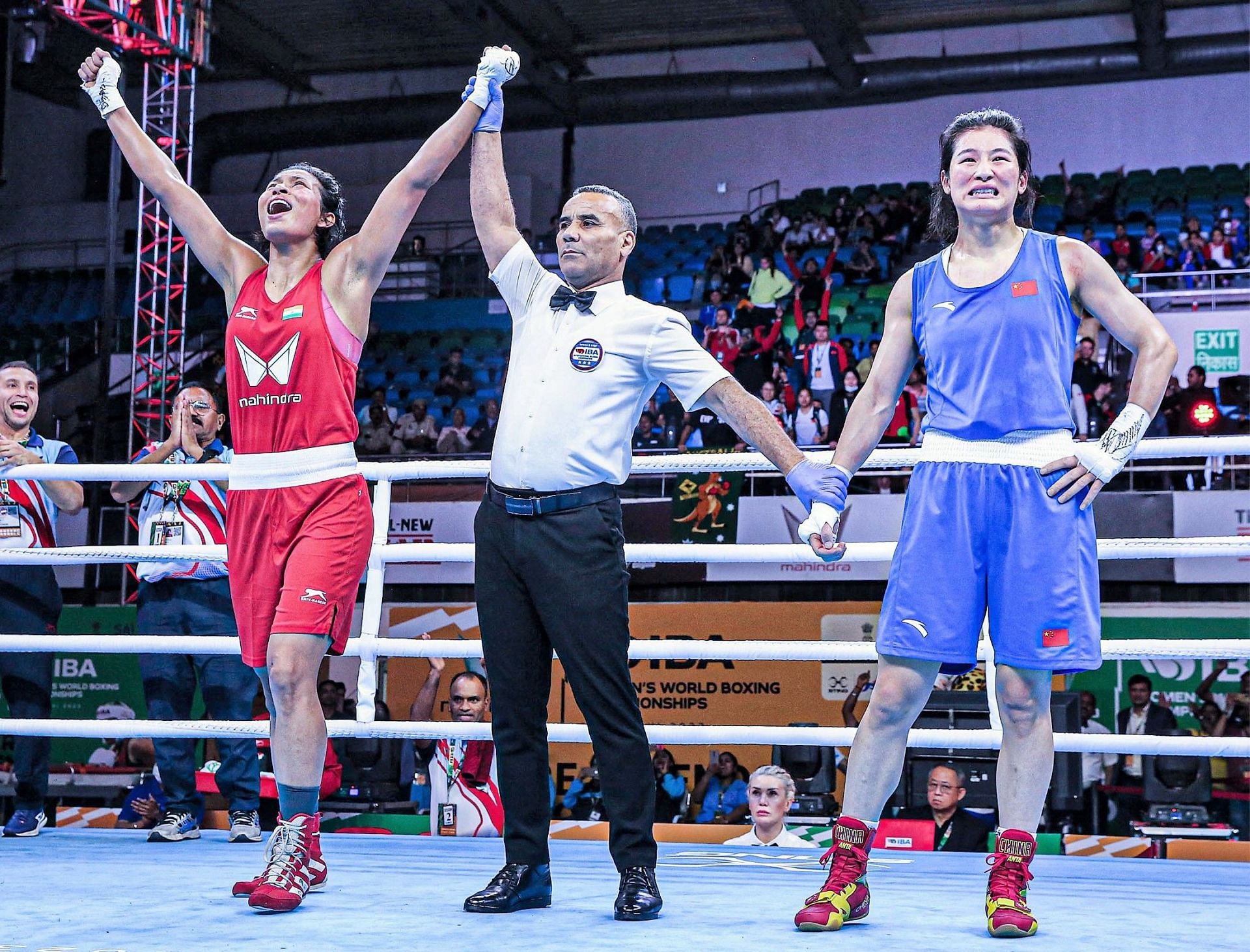 Lovlina Borgohain advanced to the gold medal round of the 75kg as she defeated China&rsquo;s Li Gian 4-1 in the semis of the IBA Women&rsquo;s World Boxing Championships. Photo credit IBA.