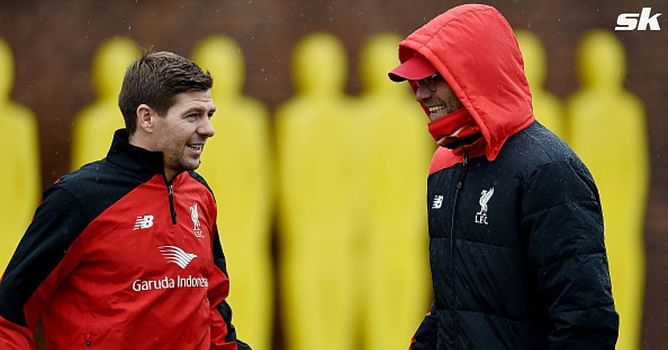 "Over an hour" – Steven Gerrard says he had a few drinks and a couple of smokes with Jurgen Klopp before Liverpool's 2022 UCL final