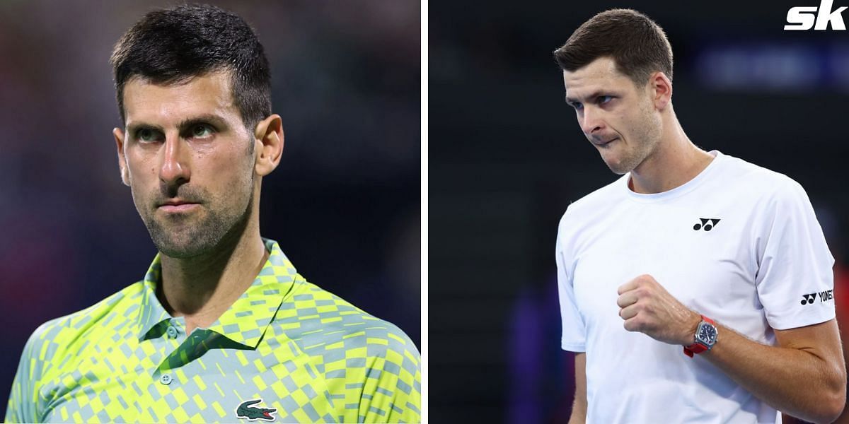 Novak Djokovic will take on Hubert Hurkacz for a place in the last four in Dubai.
