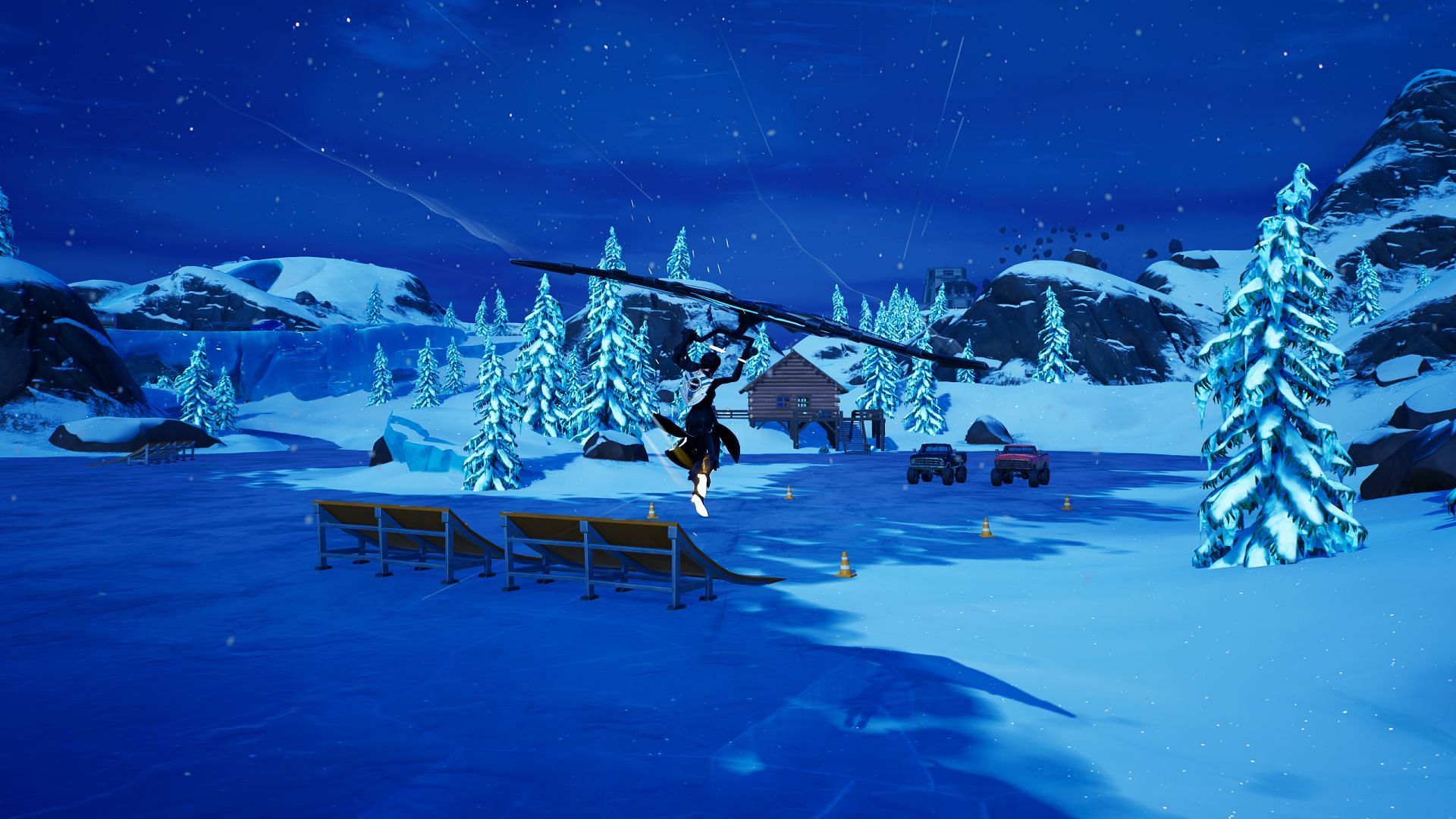 Two vehicles always spawn at Icy Islets (Image via Epic Games/Fortnite)