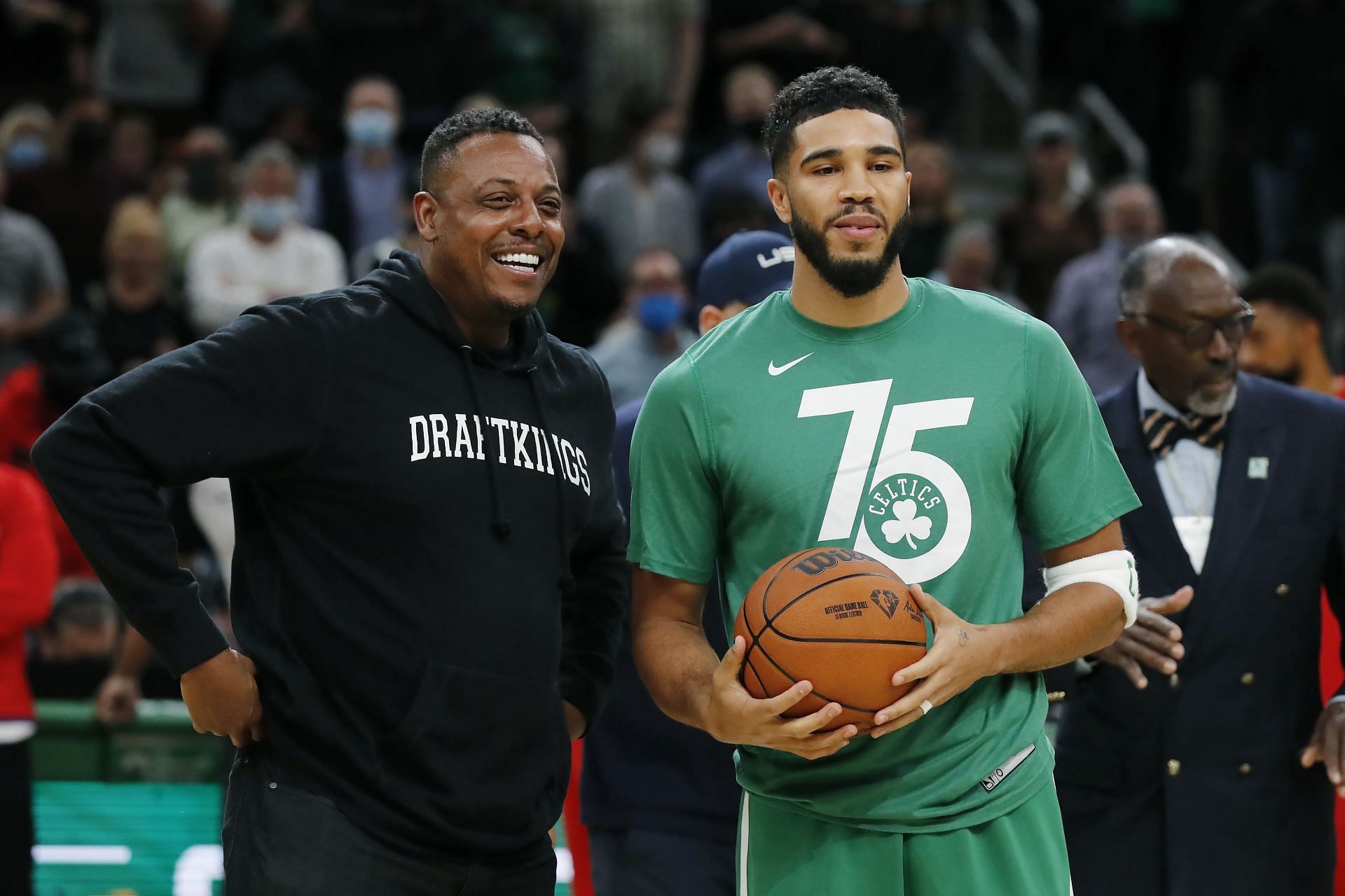 Boston Celtics legend Paul Pierce and Celtics star forward Jayson Tatum
