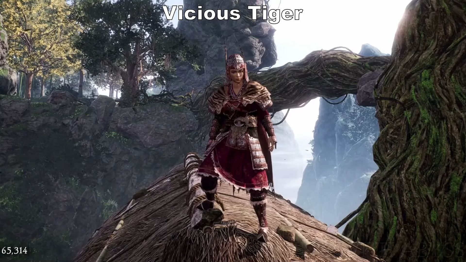 The Vicious Tiger heavy armor set (Image via YouTube Channel Gaming with Abyss)