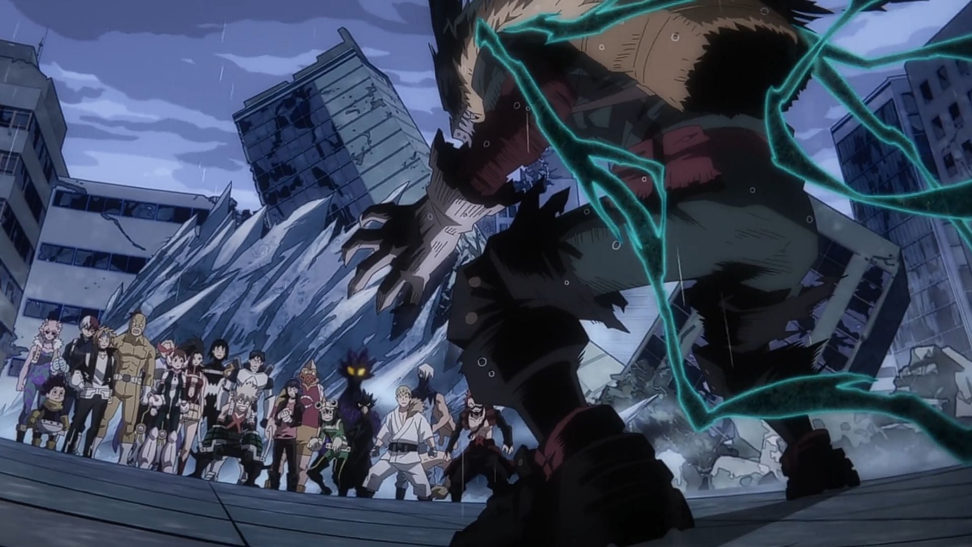 Deku&#039;s classmates assemble in My Hero Academia season 6 episode 22 (Image via Studio Bones)