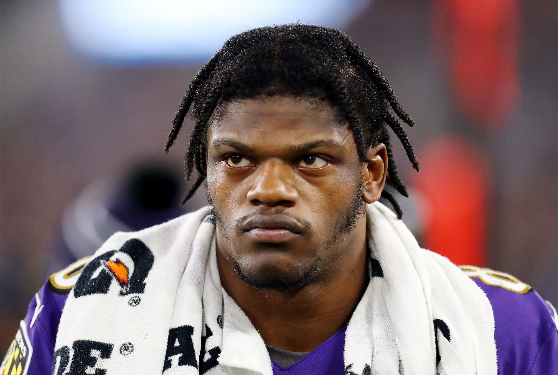 Lamar Jackson with the Baltimore Ravens