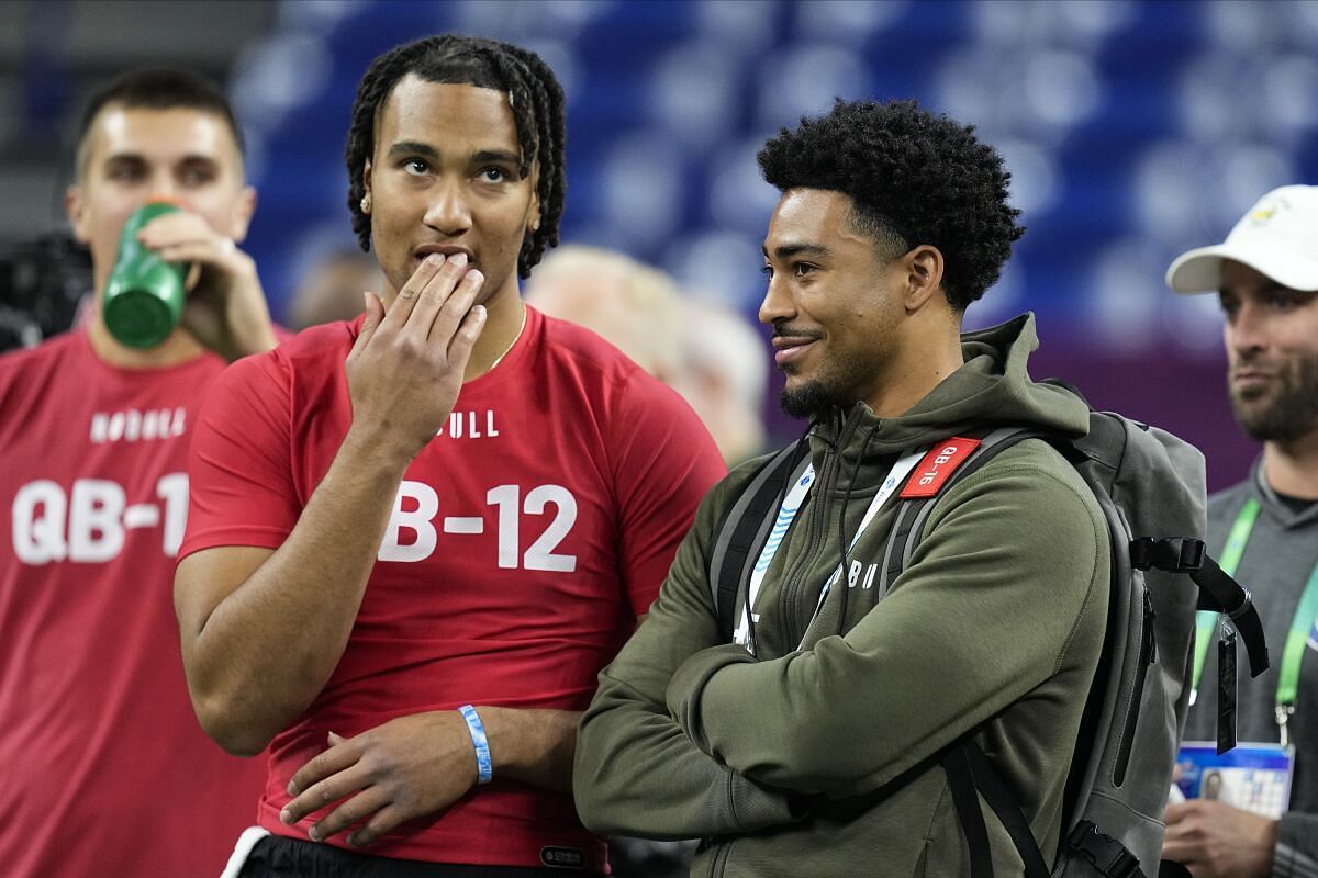Bryce Young and C.J. Stroud at the NFL Combine