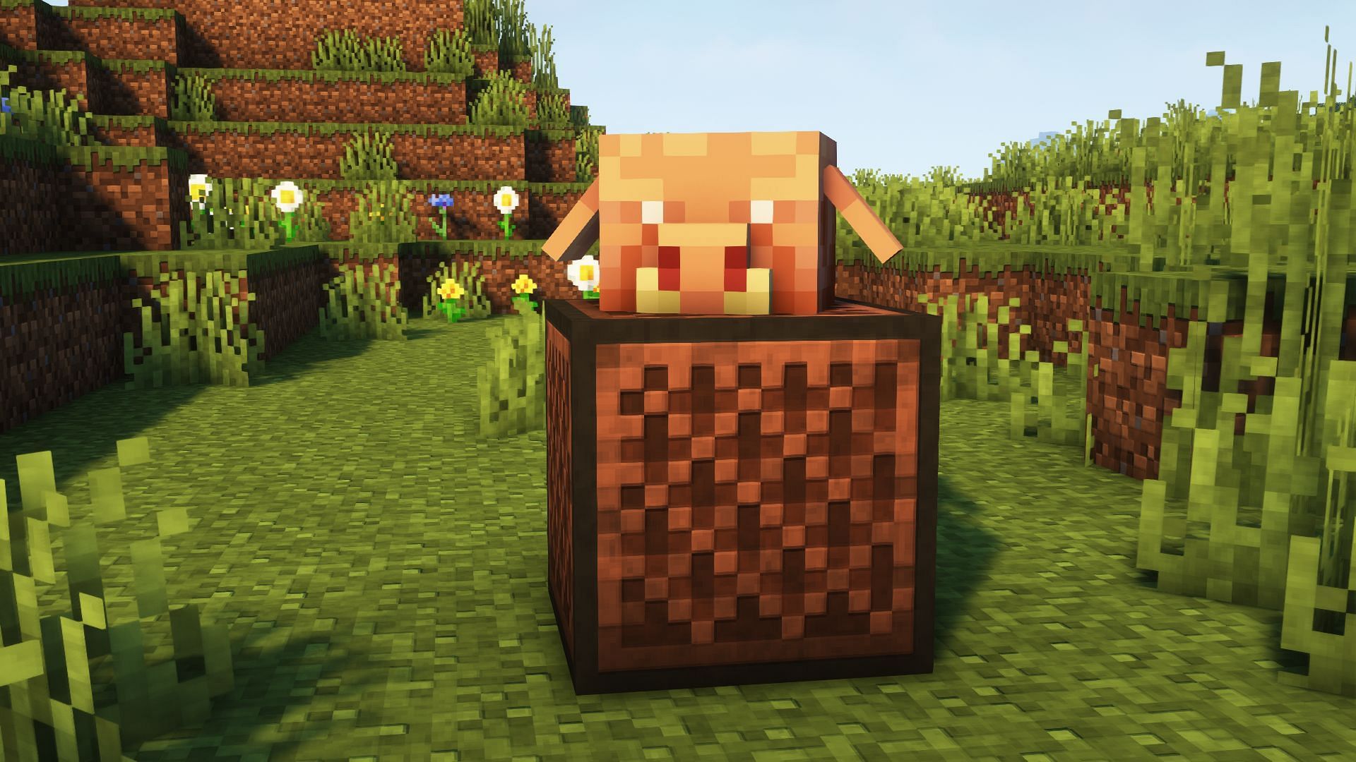 Piglin&#039;s ambient sound will play from note block in Minecraft 1.20 Trails and Tales update (Image via Mojang)