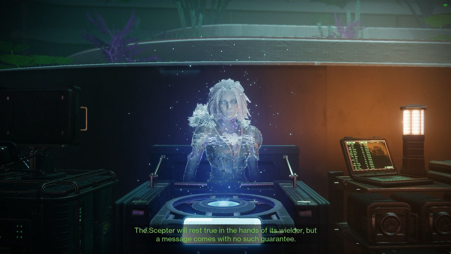 Destiny 2 Mara Sov on Holoprojector (Image via Bungie)