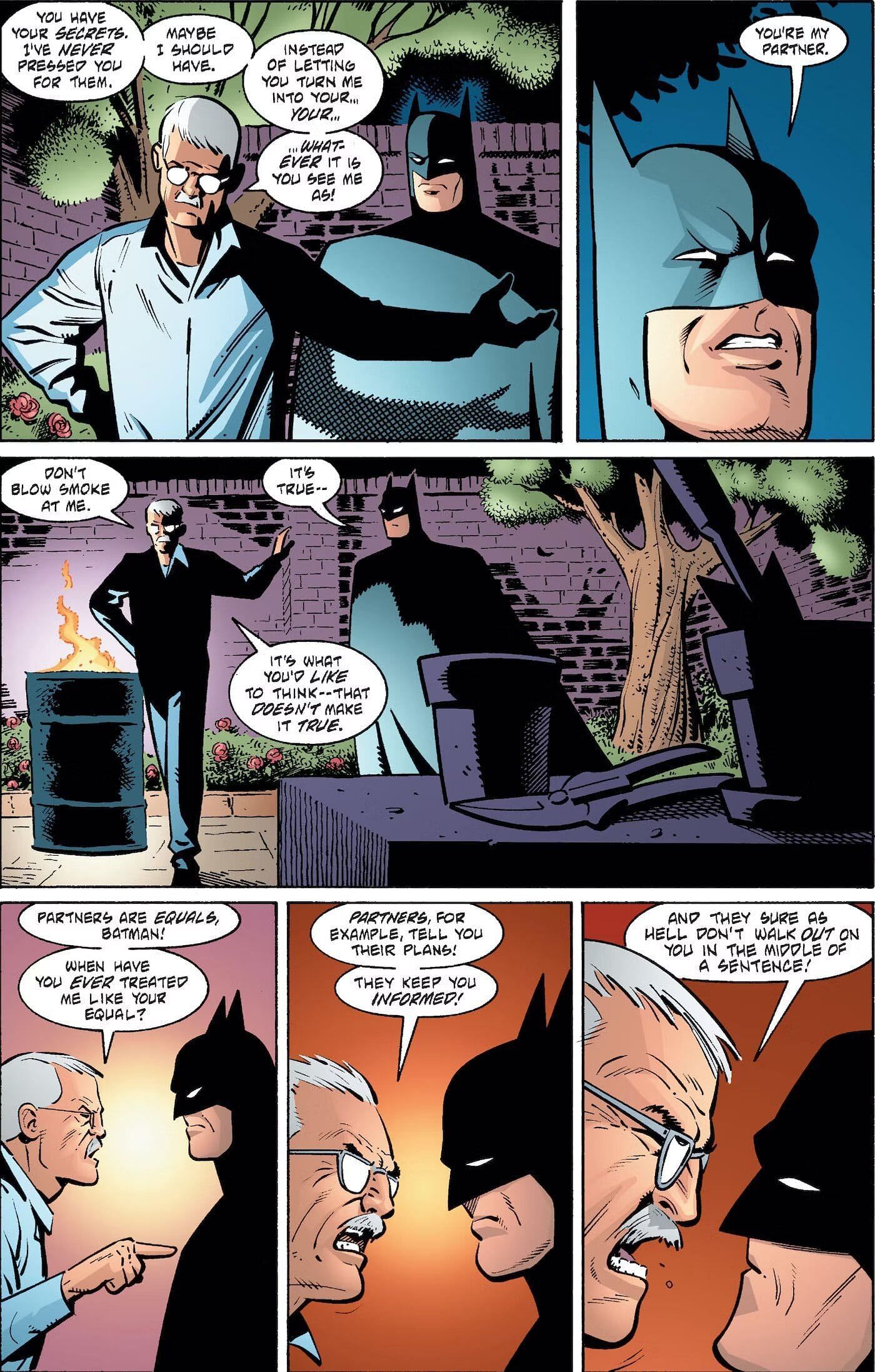 Batman and Commissioner Gordon argue about the former&#039;s vanishing trick (Image via DC Comics)