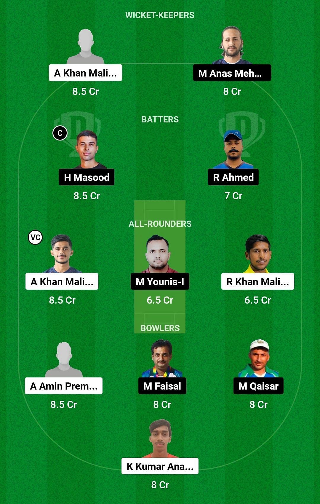 Dream11 Team for Asian All-Stars vs Pakistan Eagles - Mini Asia T10 Challenge 2023.