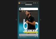 Kyrgios' Instagram story.