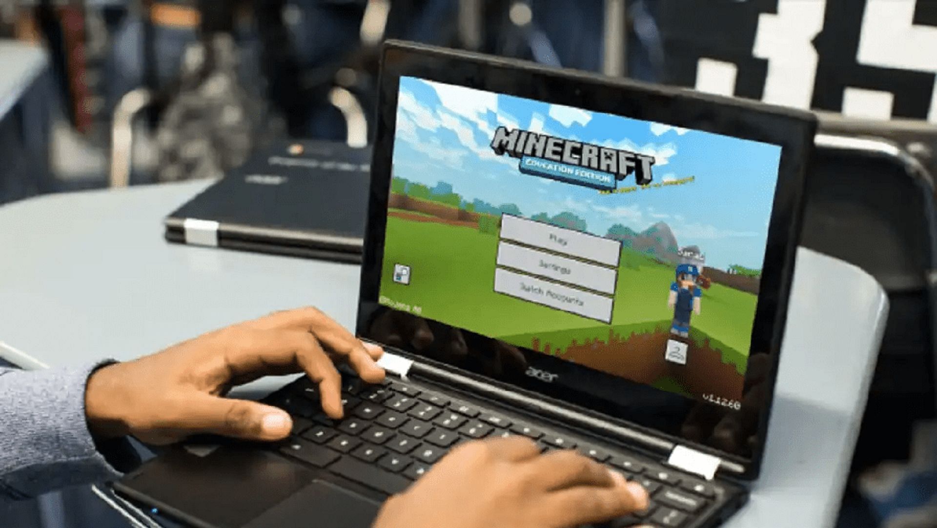 Prior to Mojang&#039;s announcement, Minecraft: Education Edition was the only iteration of the game available on ChromeOS (Image via Mojang)
