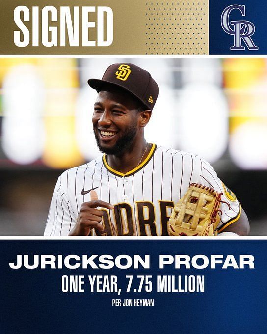 MLB on X: Rockies, Jurickson Profar reportedly agree to 1-year