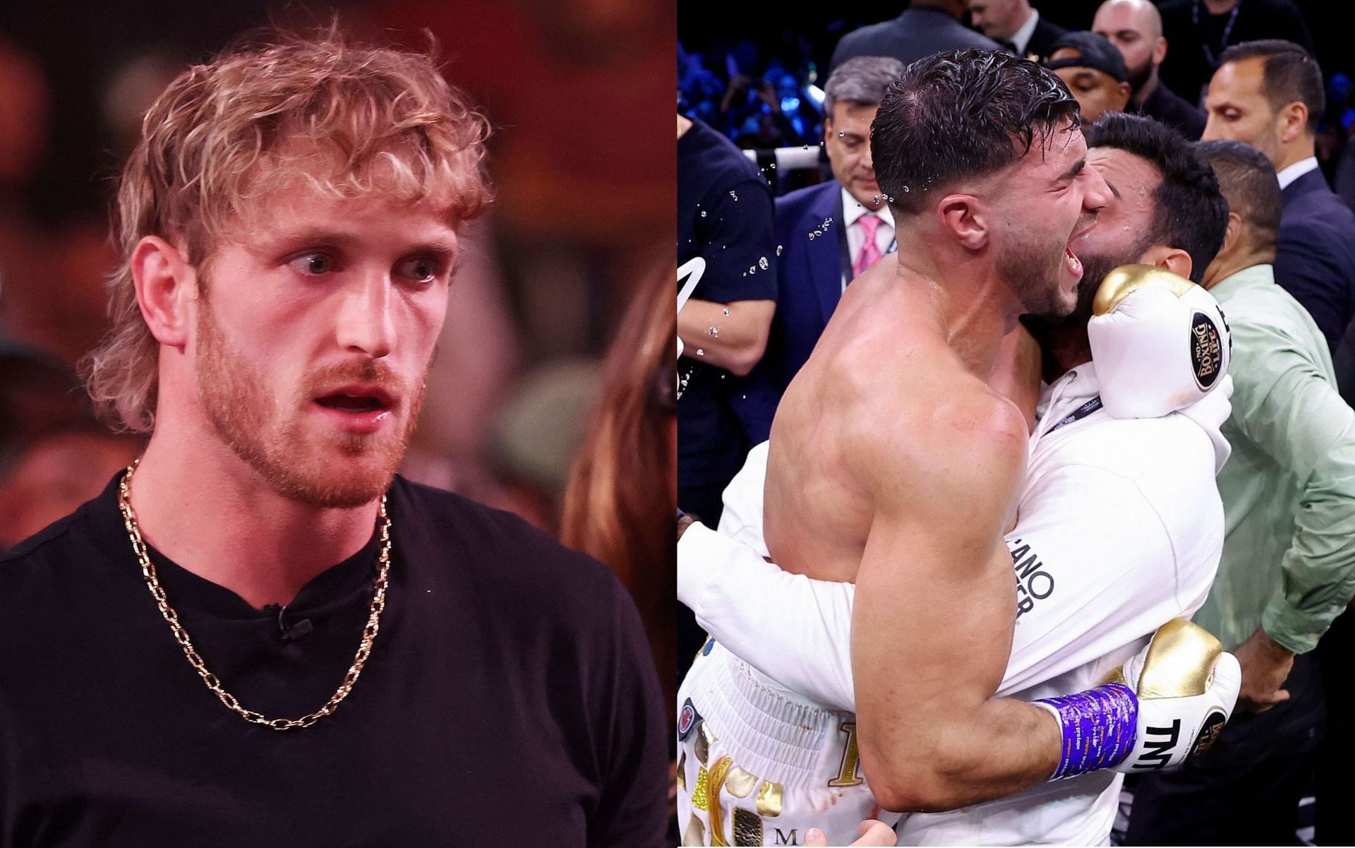 Logan Paul (L), and Tommy Fury (R).