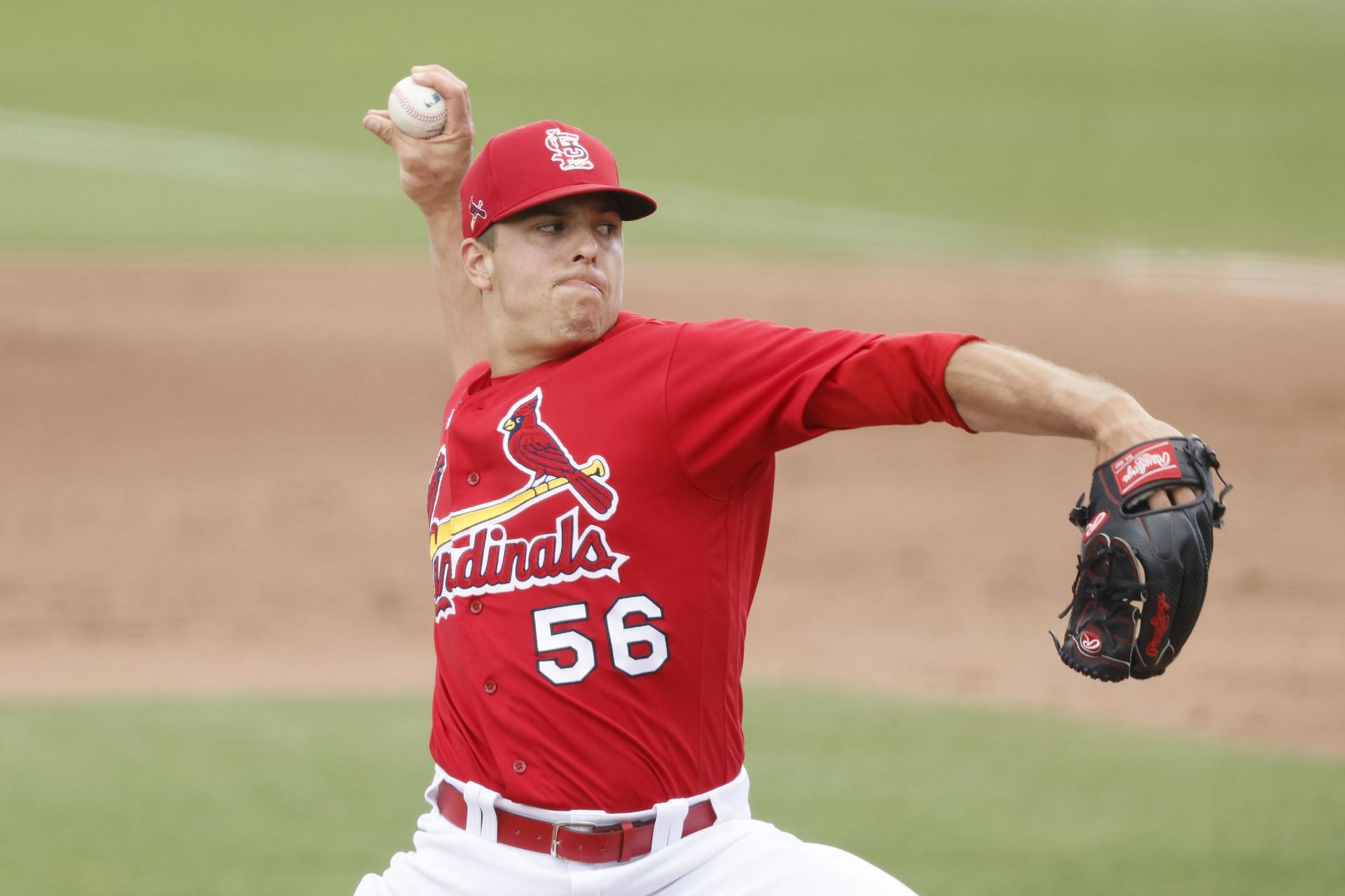 Ryan Helsley of the St. Louis Cardinals delivers a pitch against the Houston Astros.