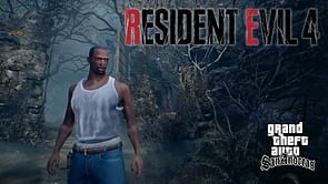CJ from GTA San Andreas enters wrong village in the new Resident Evil 4 remake mod