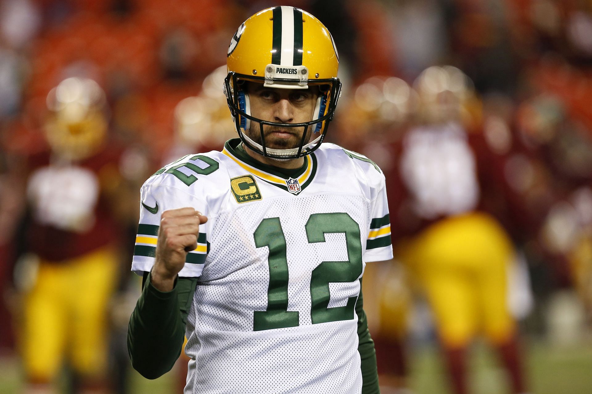 Aaron Rodgers: Wild Card Round - Green Bay Packers v Washington Redskins