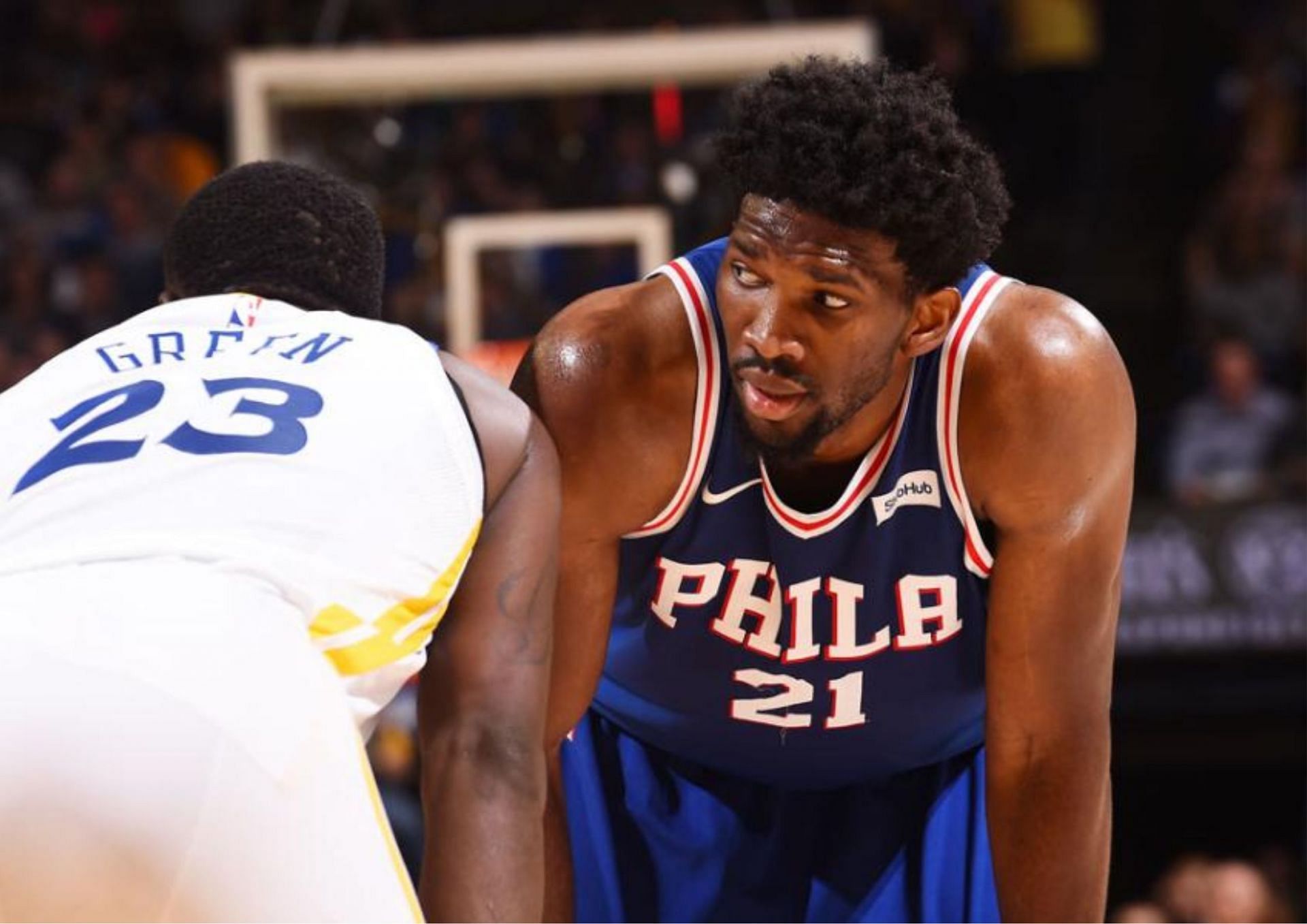 Joel Embiid is questionable tonight for the Philadelphia 76ers against the Golden State Warriors.