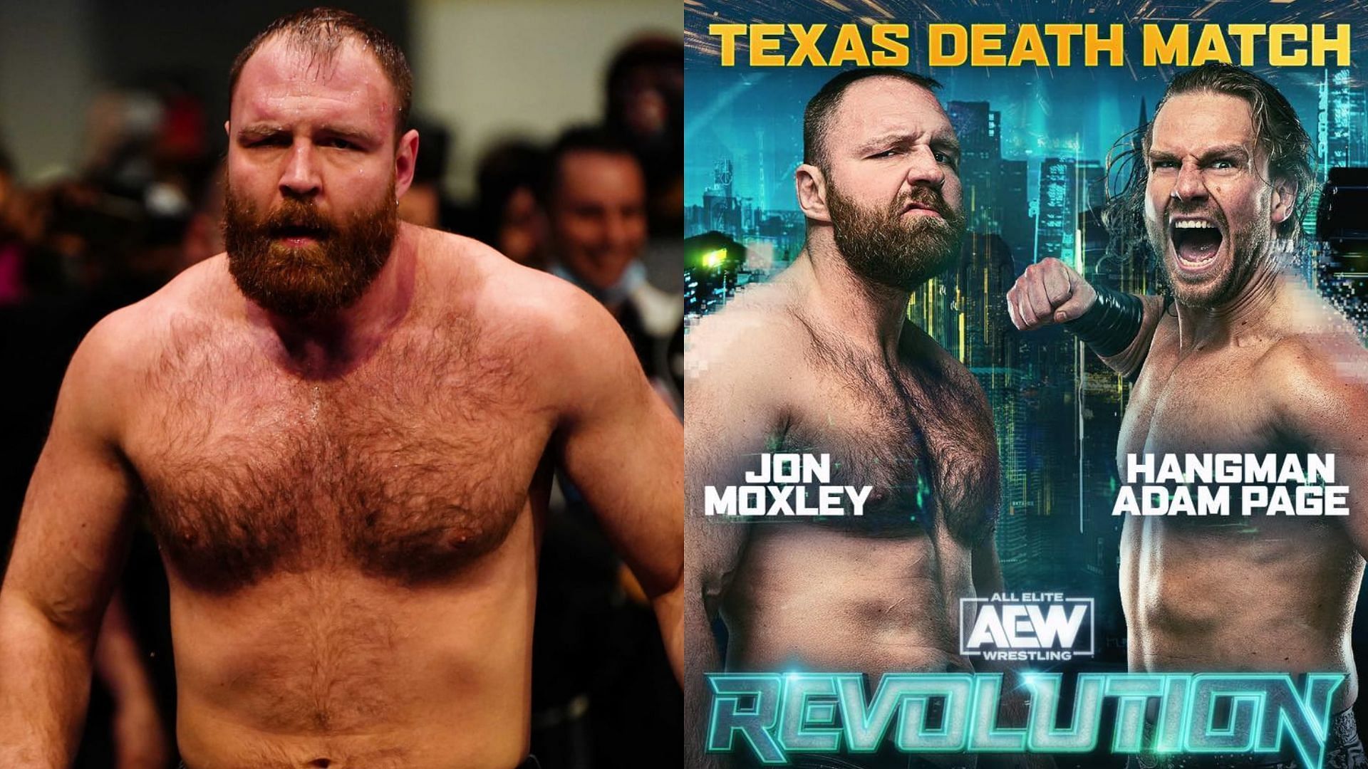 Jon Moxley will be in action against Hangman Adam Page tonight at AEW Revolution.